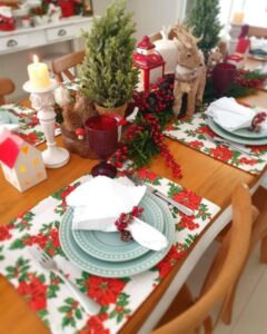 decoração para mesa de natal