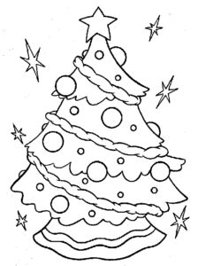 Desenho de Natal para Colorir - Árvore de Natal