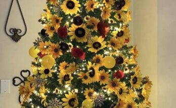 Ideias de árvore de natal com girassol