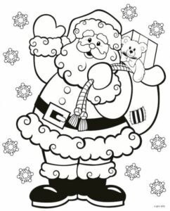 Desenho de Natal para colorir - papai noel