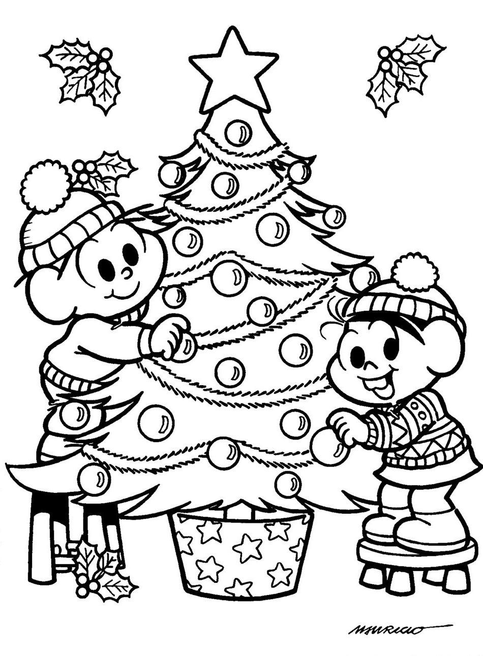 CANTINHO DA MAMI: DESENHOS DE NATAL - TURMA DA MÔNICA - PARA COLORIR.