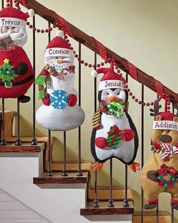 Ideias de decoração natalina para escadas |