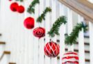 ideias para decorar a escada no Natal