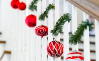 ideias para decorar a escada no Natal