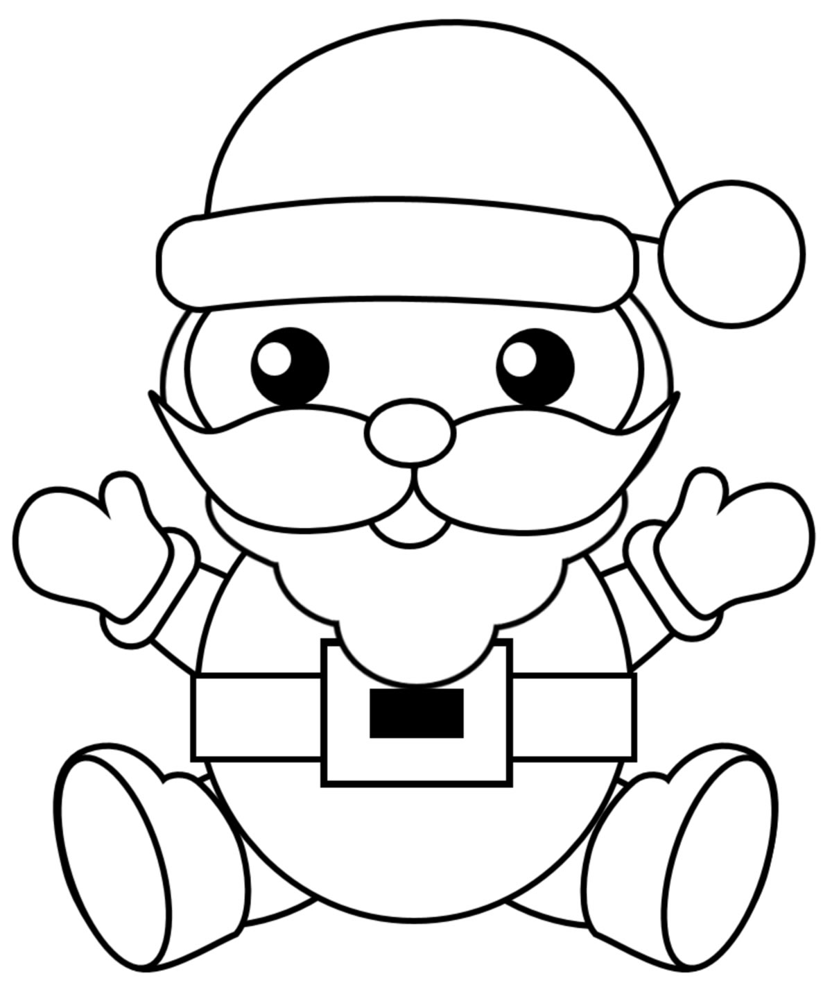 Desenho de Natal para colorir 10 - Papai Noel