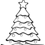 Desenho de Natal para colorir - árvore de Natal