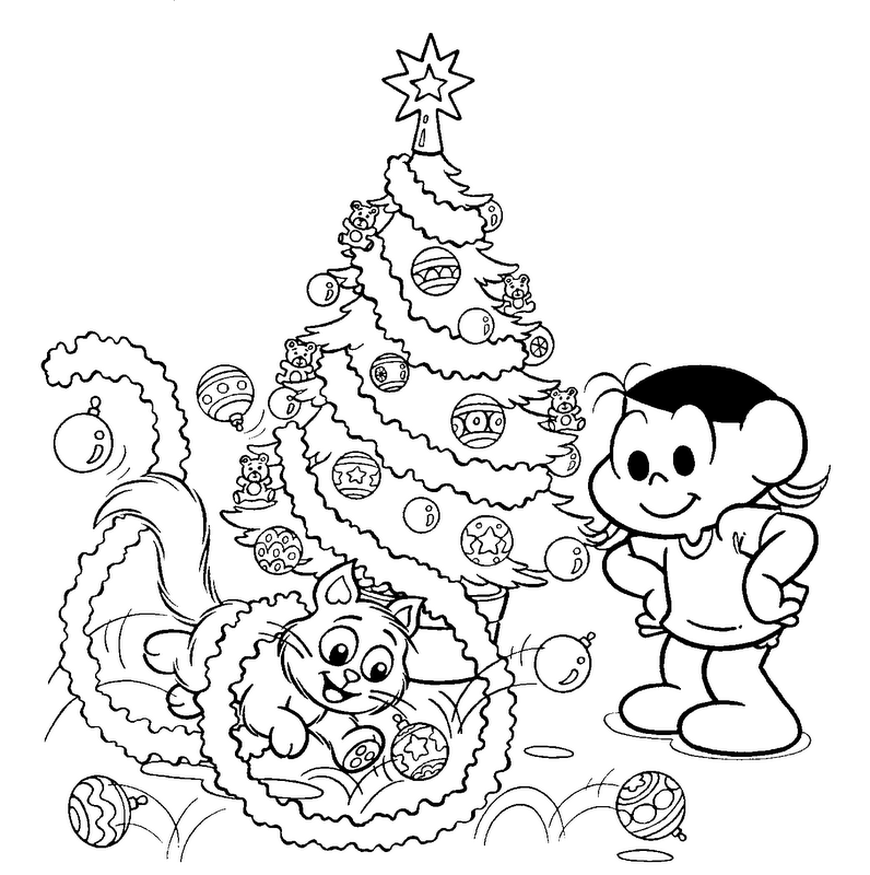 CANTINHO DA MAMI: DESENHOS DE NATAL - TURMA DA MÔNICA - PARA COLORIR.